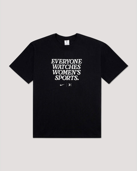 Everyone Watches Women's Sports™ Black Tee