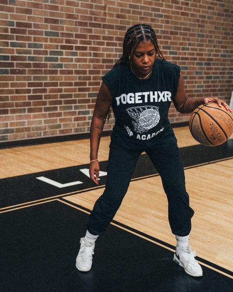 Hoop Academy Tee - Black and White
