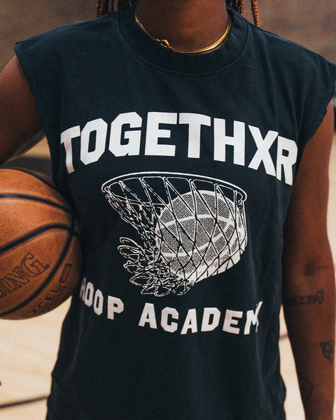 Hoop Academy Tee - Black and White