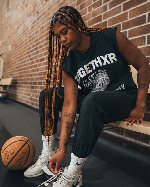 Hoop Academy Tee - Black and White